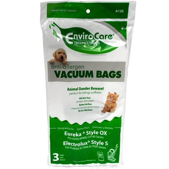Envirocare Style S & Style OX HEPA Type Bags (3-Pack) - VacuumStore.com