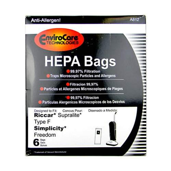 Envirocare Type F HEPA Bags (6-Pack) [A812] - VacuumStore.com