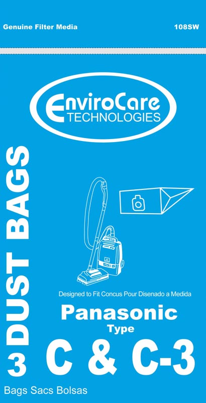 Panasonic Type C And C-3 Bags 3 Pack - VacuumStore.com