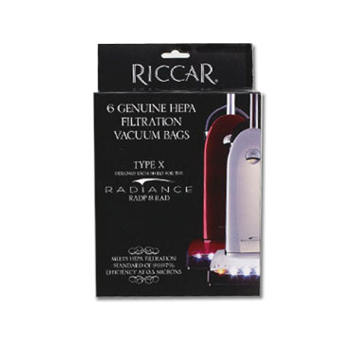 Riccar Type X Brilliance HEPA Filtation Bags (6-Pack) RXH-6 - VacuumStore.com