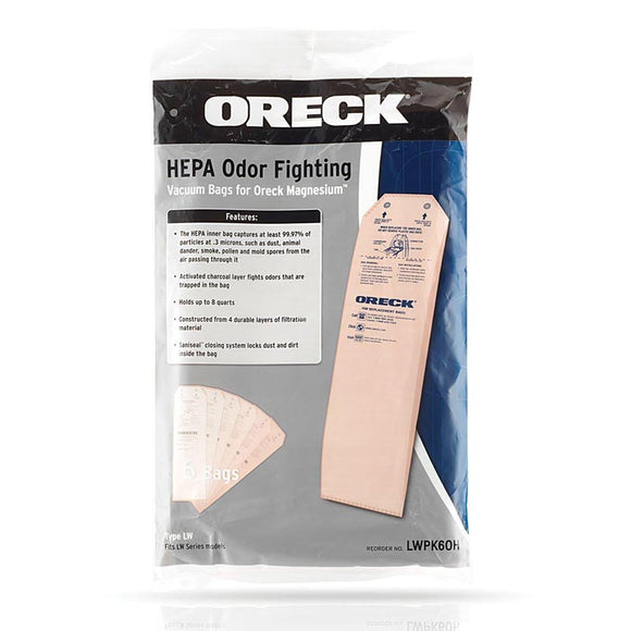 Oreck Type LW HEPA Bags (6-Pack) [LWPK60H] - VacuumStore.com
