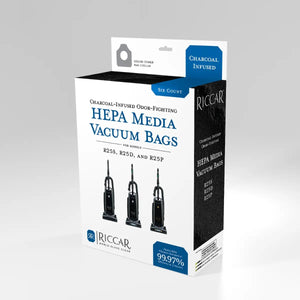 Riccar Charcoal-Lined HEPA Media Bags (6-Pack) [R25HC-6] - VacuumStore.com