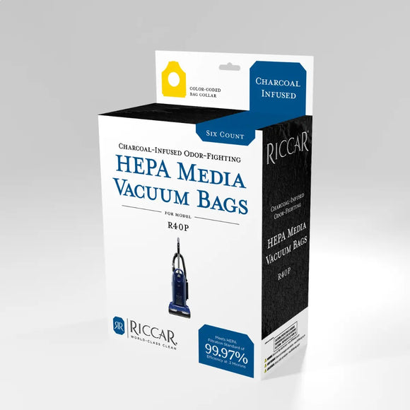 Riccar Charcoal Lined HEPA Media Bags (6-Pack) [RPHC-6] - VacuumStore.com