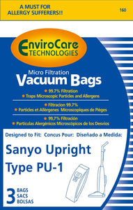 Envirocare Type PU-1 Vacuum Bags (3-Pack) [160] - VacuumStore.com