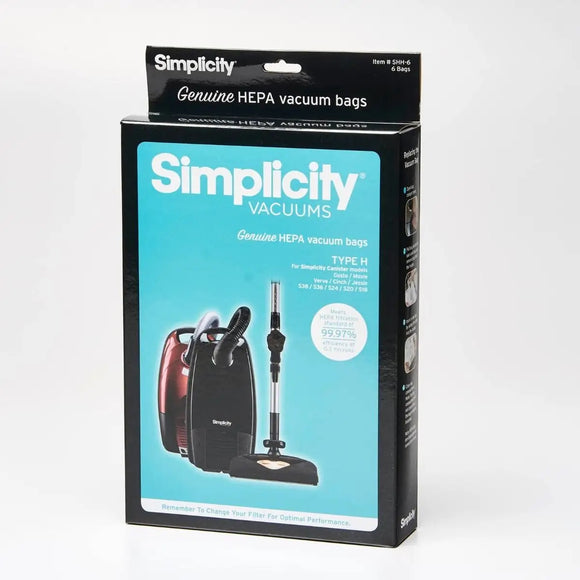 Simplicity Type H Canister HEPA Media Bags (6-Pack) [SHH-6] - VacuumStore.com