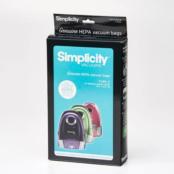 Simplicity Type Z HEPA Media Bags (6-Pack) [SZH-6] - VacuumStore.com