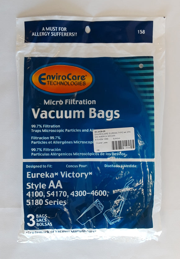 Eureka Type AA Bags 3 Pack - VacuumStore.com