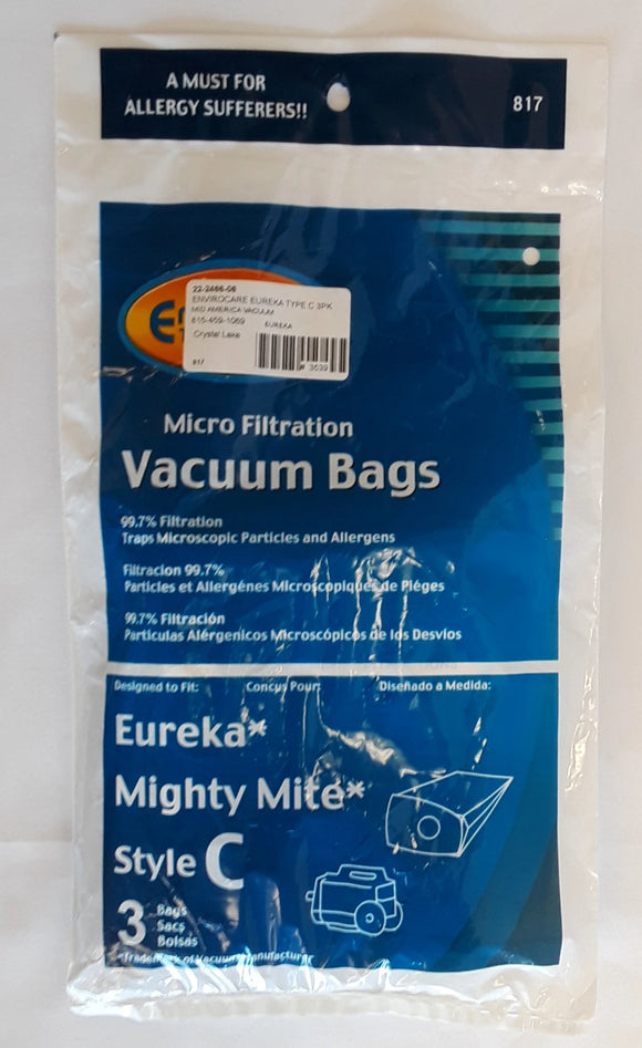 Eureka Type C Bags 3 Pack - VacuumStore.com