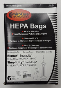 Riccar Type R10 Supralite HEPA Generic Bags (6-Pack) - VacuumStore.com