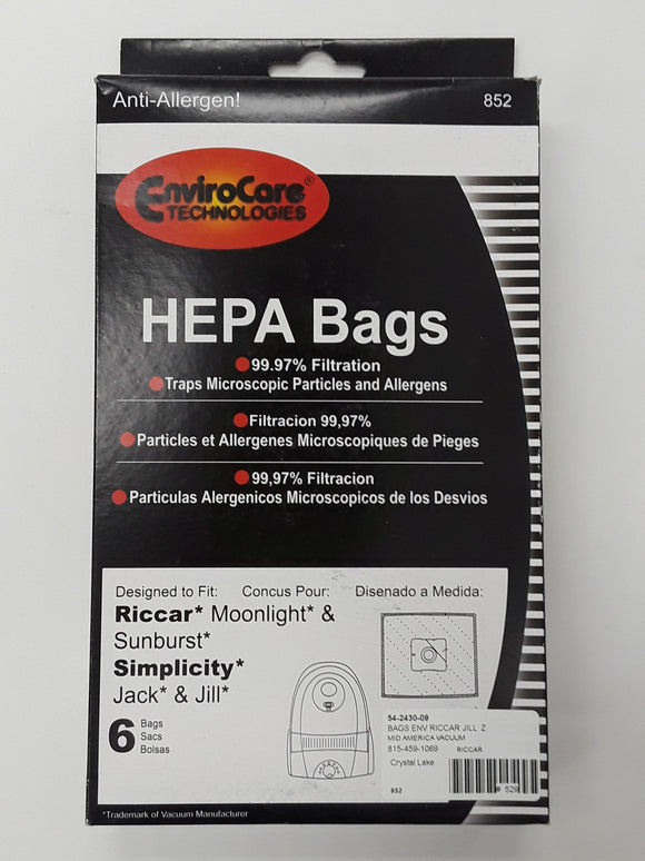 Riccar Type Z HEPA Generic Bags (6-Pack) - VacuumStore.com