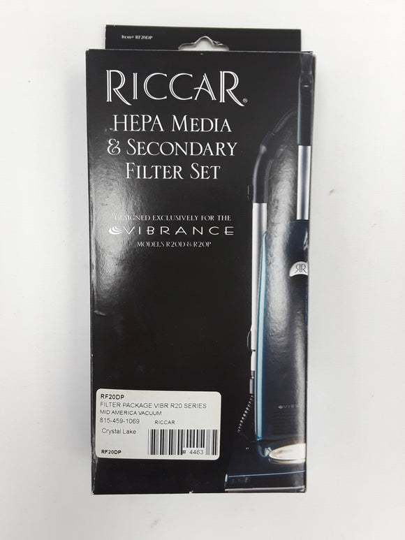 Riccar Vibrance HEPA Media & Secondary Filter Set RF20DP - VacuumStore.com