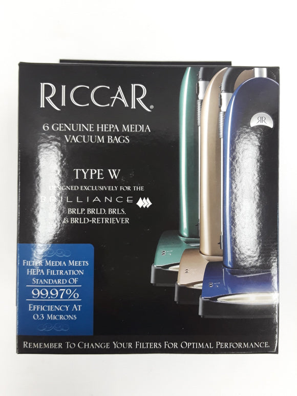 Riccar Type W Brilliance HEPA Media Bags (6-Pack) RWH-6 - VacuumStore.com
