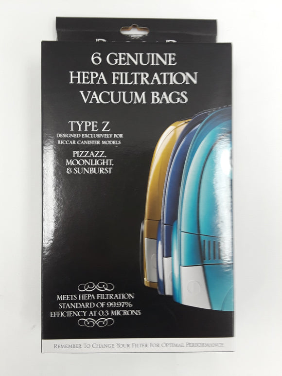 Riccar Type Z HEPA Filtration Bags (6-Pack) RZH-6 - VacuumStore.com